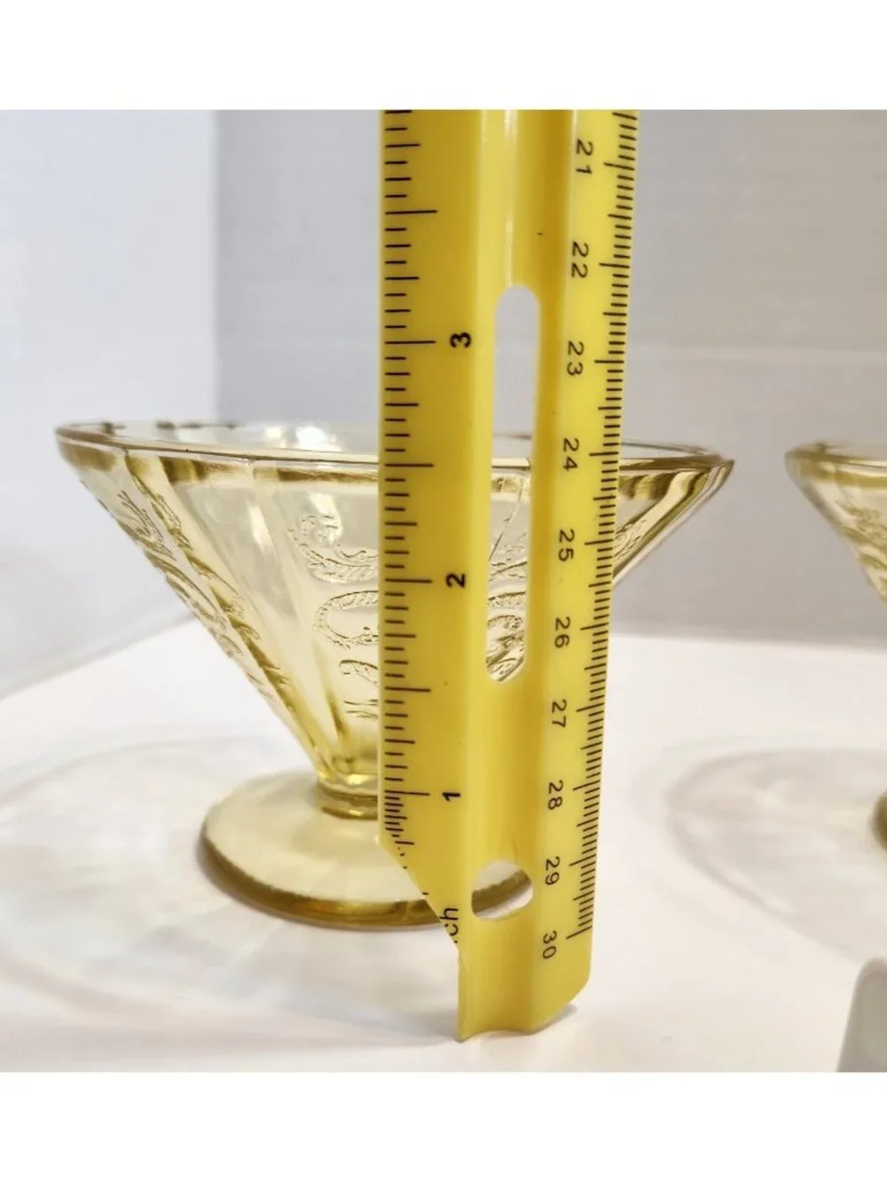 Federal Glass Yellow Sherbet Madrid Amber Depression Glass 1930's Set of 5 READ
